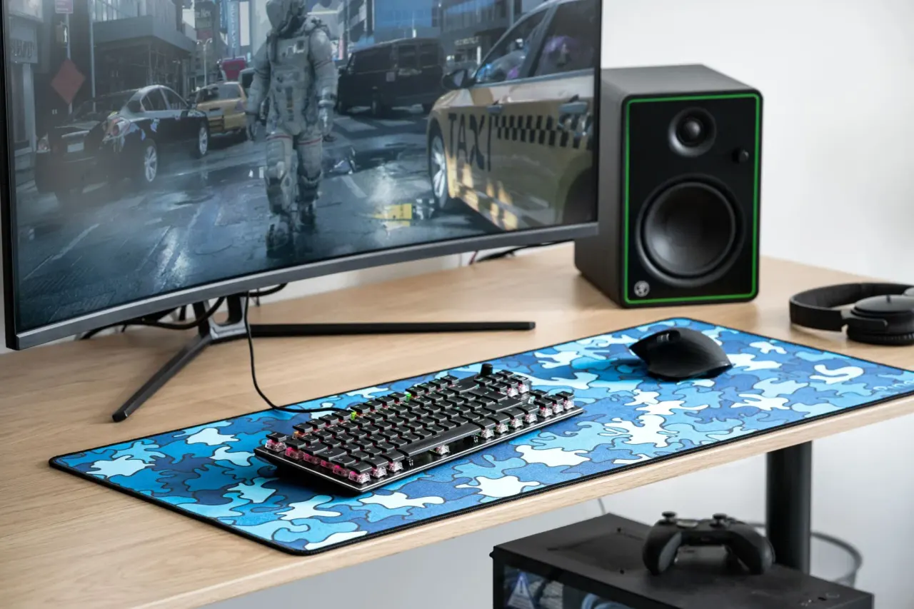 PINEA mouse pad in a workspace